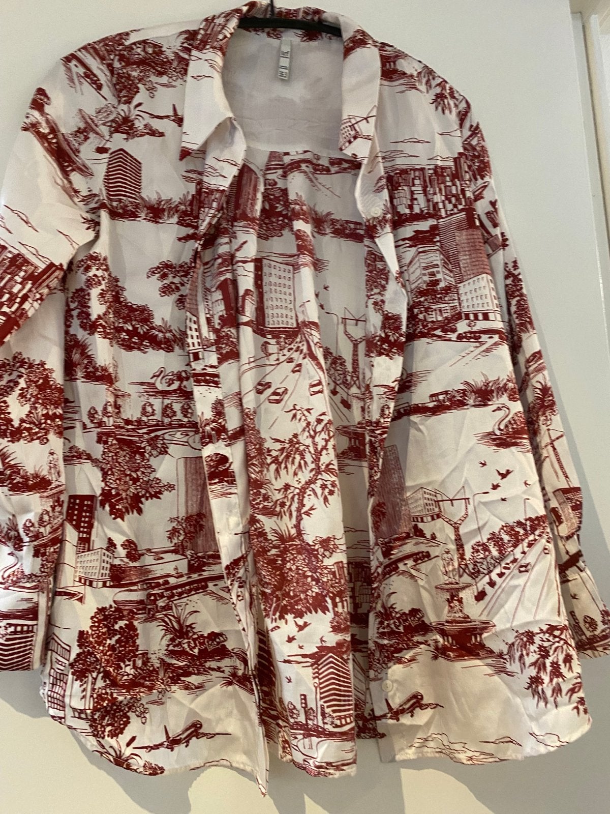 TRF Collection Blouse met print - Maat M, Ophalen of Verzenden, Zo goed als nieuw, Maat 38/40 (M), Rood