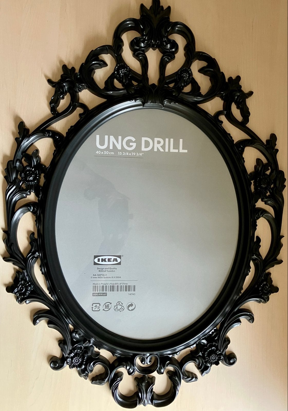 Ikea UNG DRILL fotolijst zwart barok stijl, Huis en Inrichting, Ophalen, Kunststof, Zo goed als nieuw, Fotolijst
