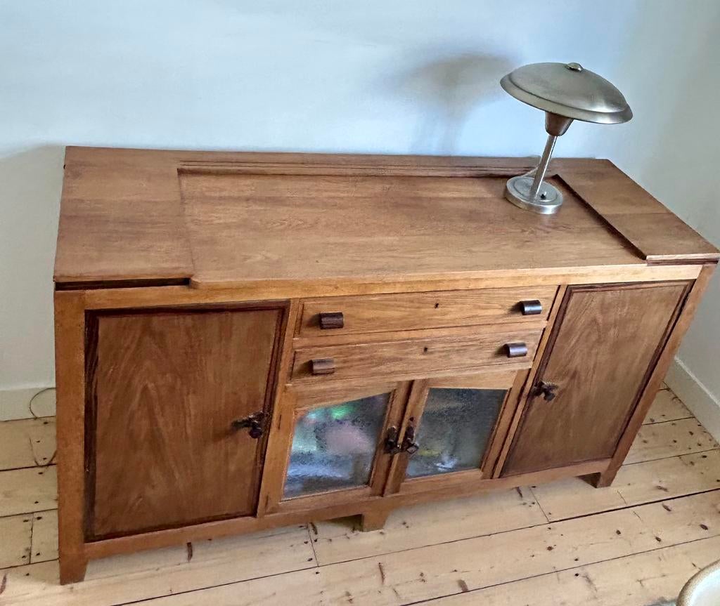 Art Deco dressoir met Amsterdamse school kenmerken, Huis en Inrichting, Kasten | Dressoirs, Ophalen, Gebruikt, Met deur(en), Amsterdamse school, Art Deco