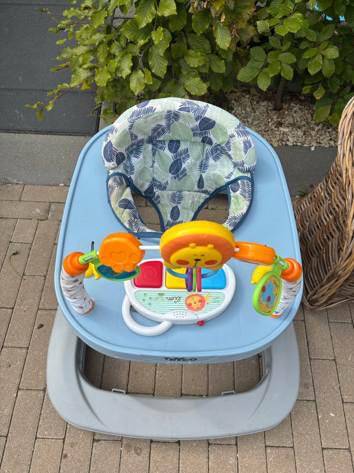 Tryco Baby Walker - Loopstoel - Blauw met Leeuw Thema, Ophalen, Zo goed als nieuw