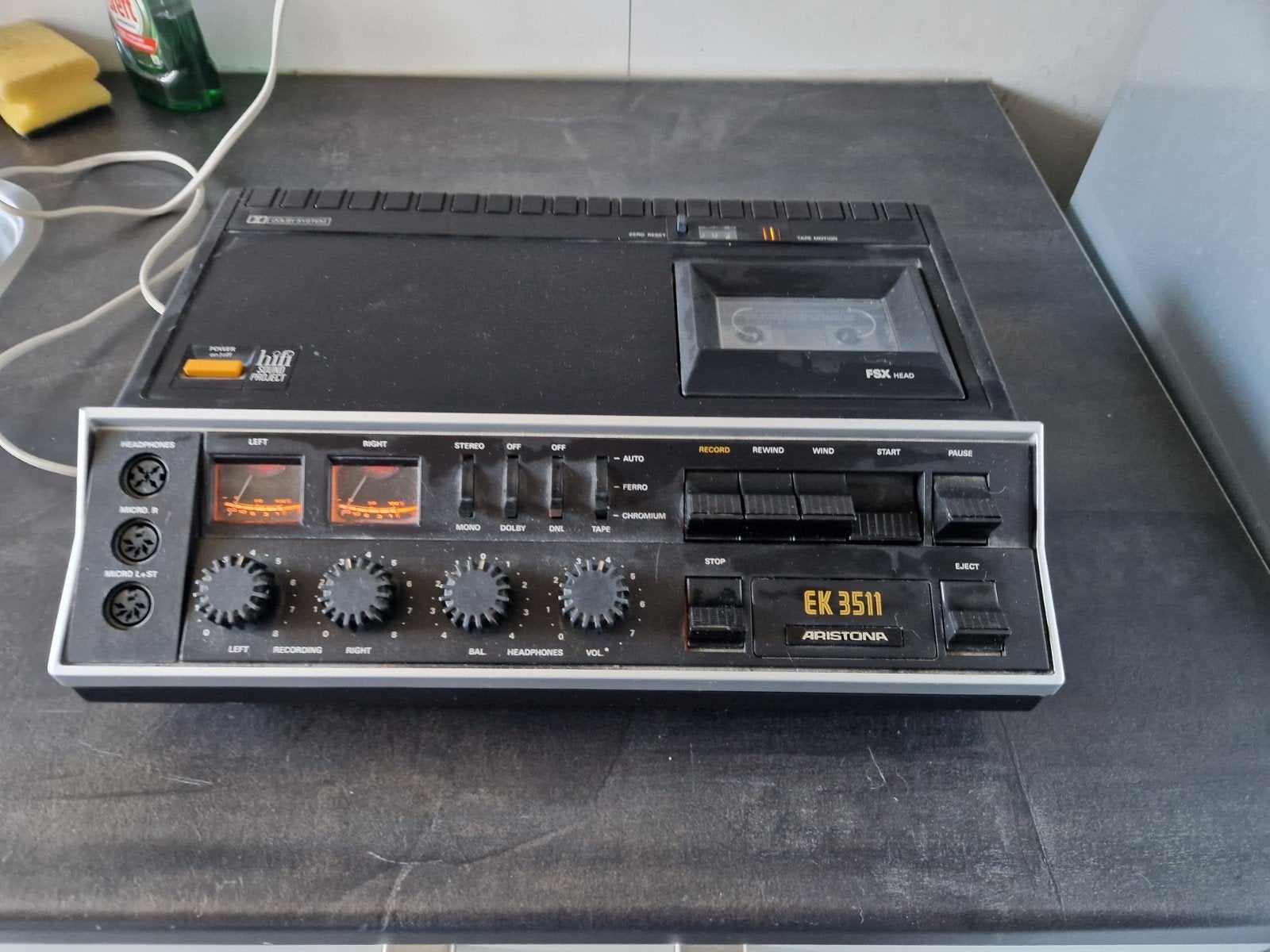 Aristona EK 3511 ( Philips) Cassettedeck  vintage, Ophalen of Verzenden, Enkel, Philips, Tape counter