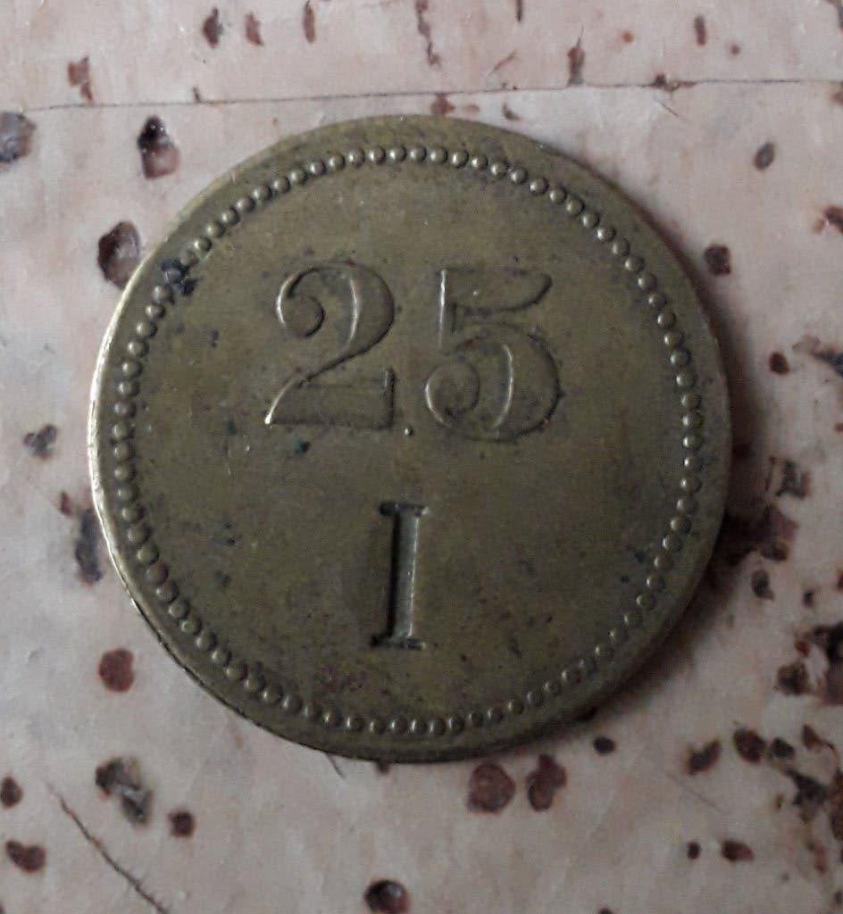 oude munt bedrijfsgeld instellingsgeld instellingsmunt 25, Postzegels en Munten, Ophalen of Verzenden, Koningin Juliana, Overige waardes