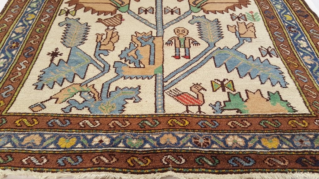 Vintage Perzisch tapijt Hamadan 155 x 107 Kleed/Kelim/Loper, Ophalen of Verzenden