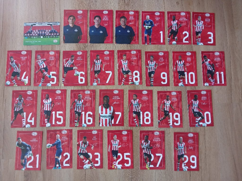 Complete 2015-2016 set spelerskaarten van PSV, Ophalen of Verzenden, Nieuw, PSV, Spelerskaart