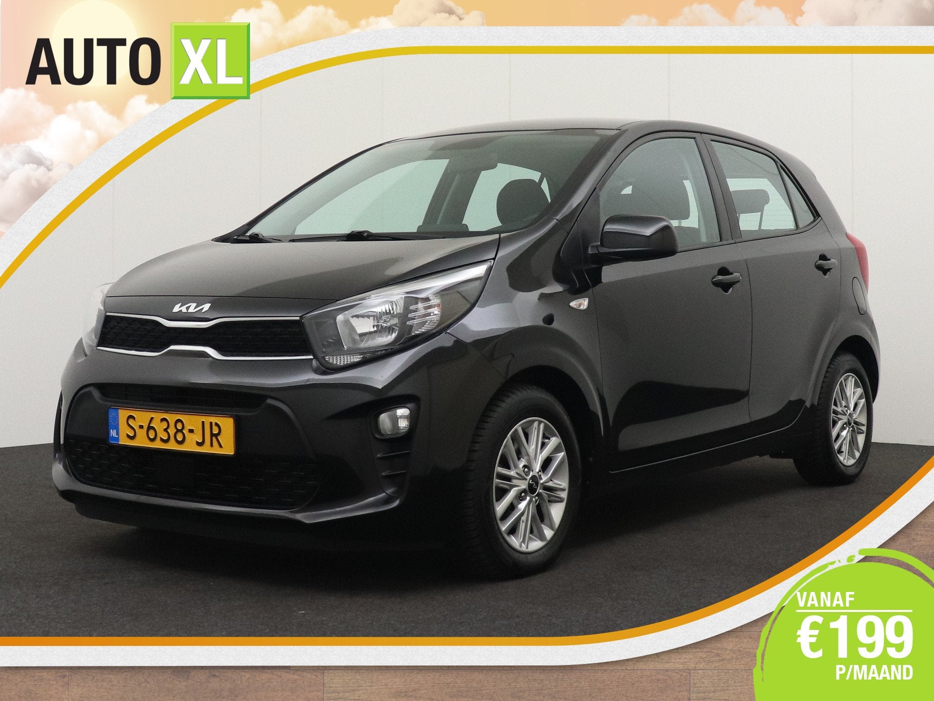 Kia Picanto 1.0 DPi DynamicLine Camera Carplay Cruise 14'LMV, Voorwielaandrijving, Dealer onderhouden, Stof, Gebruikt