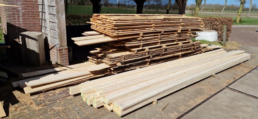 Eiken en Douglas Schaaldelen, Ophalen, Nieuw, 250 cm of meer, Planken