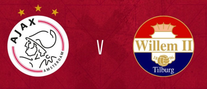 2x Vak 407 Ajax Willem 2 te koop, Tickets en Kaartjes, Twee personen, September