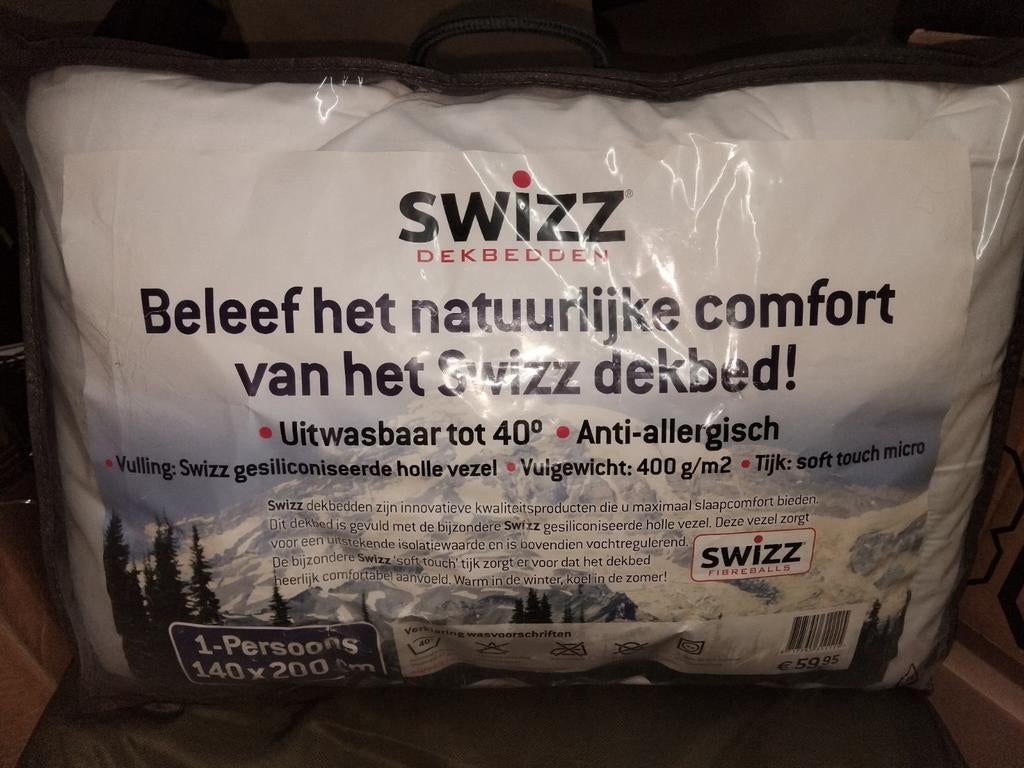 Nieuw Swizz Eenpersoons Dekbed 140x200 - Anti-allergisch, Eenpersoons, Wit, Nieuw, Ophalen of Verzenden