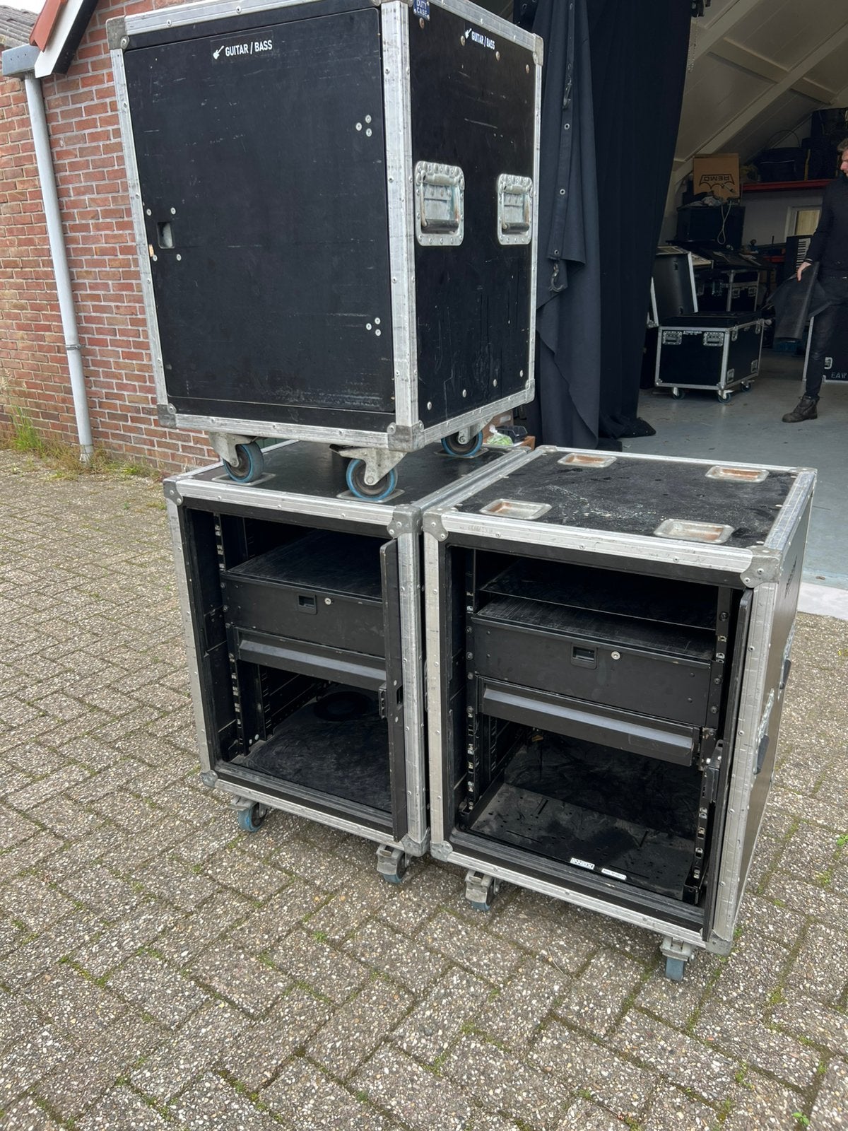 Flightcase slamracks 14HE 3 stuks beschikbaar, Ophalen, Gebruikt, Overige instrumenten, Flightcase