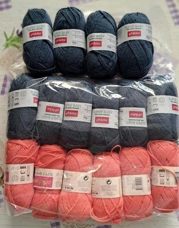 Phildar Super Baby met lamswol - 16 bollen, Ophalen of Verzenden, Nieuw, Breien of Haken, Wol of Garen