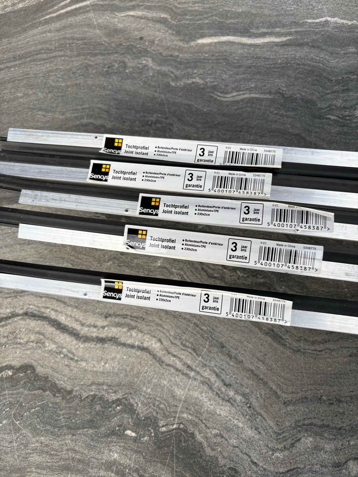 Sencys Tochtprofiel Joint Isolant 230cm - 5 stuks, Ophalen, Kunststof, Minder dan 80 cm, 215 cm of meer
