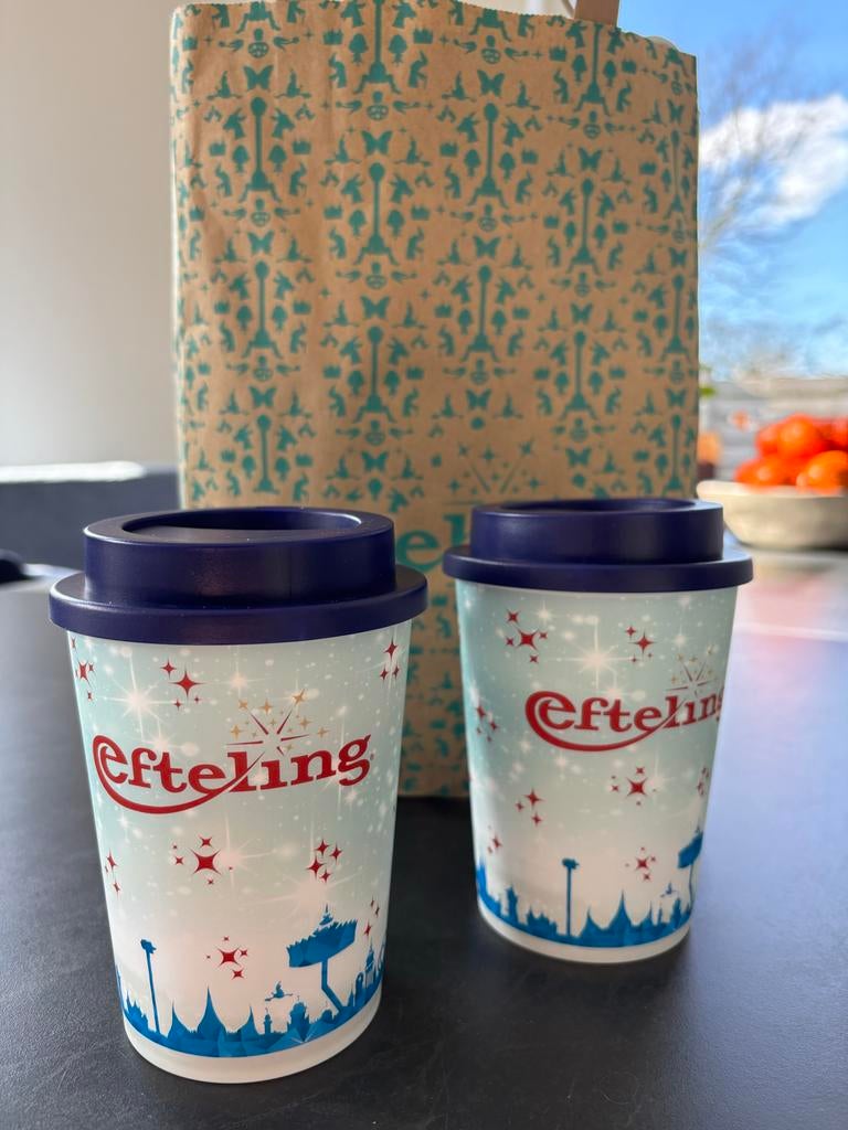 Efteling merchandise: warmhoudbekers, slippers, slaapmutsjes, Ophalen of Verzenden, Zo goed als nieuw, Gebruiksvoorwerp