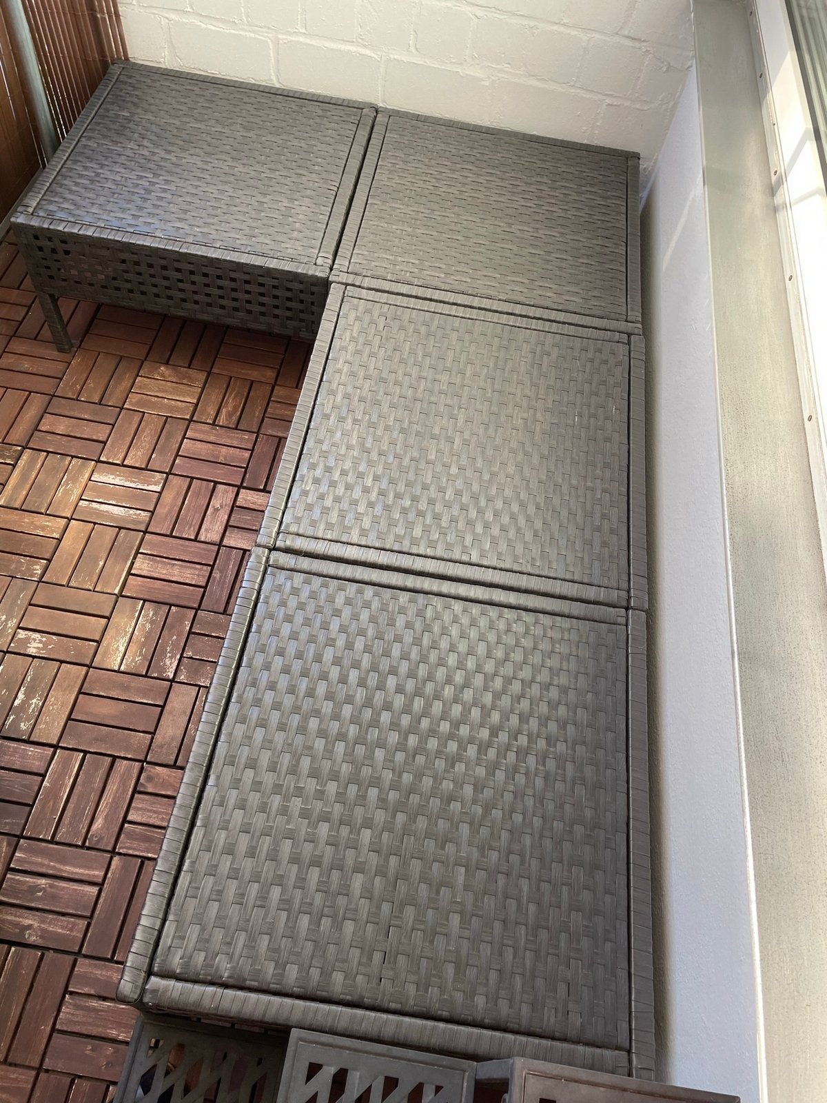 2x IKEA KUNGSHOLMEN hocker - zwartbruin - zeer goede staat, Tuin en Terras, Tuinsets en Loungesets, 2 zitplaatsen, Hocker, Ophalen of Verzenden