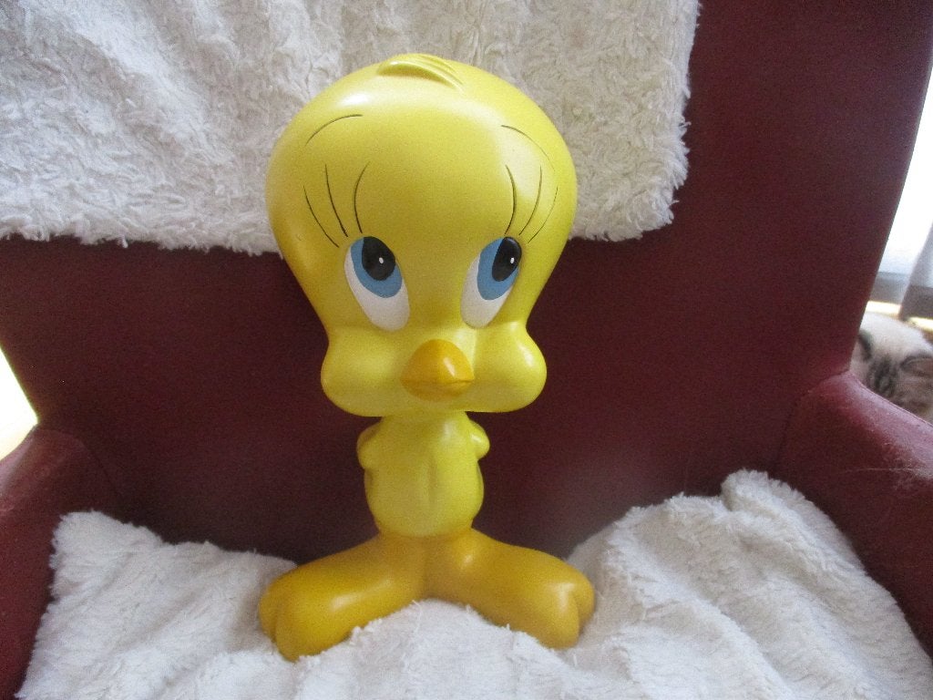 Groot Tweety beeld Warner Bros, Verzamelen, Ophalen of Verzenden, Looney Tunes, Zo goed als nieuw, Beeldje of Figuurtje