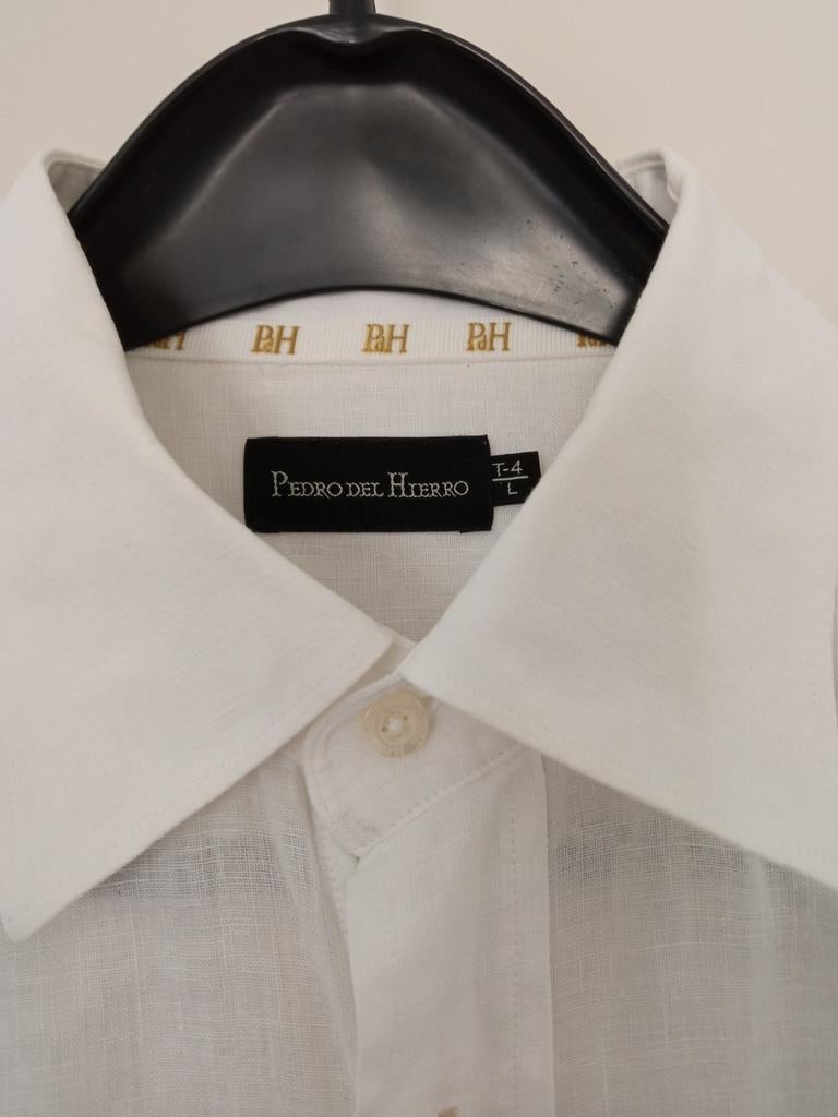 Pedro del Hierro linnen overhemd Mt.L unisex nieuw nooitgedr, Kleding | Heren, Wit, Nieuw, Halswijdte 41/42 (L), Pedro del Hierro