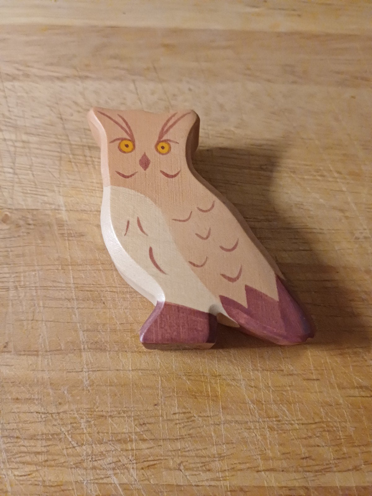 Antroposofisch houten uil beeldje - Handgemaakt speelgoed, Ophalen of Verzenden, Zo goed als nieuw, Overige typen