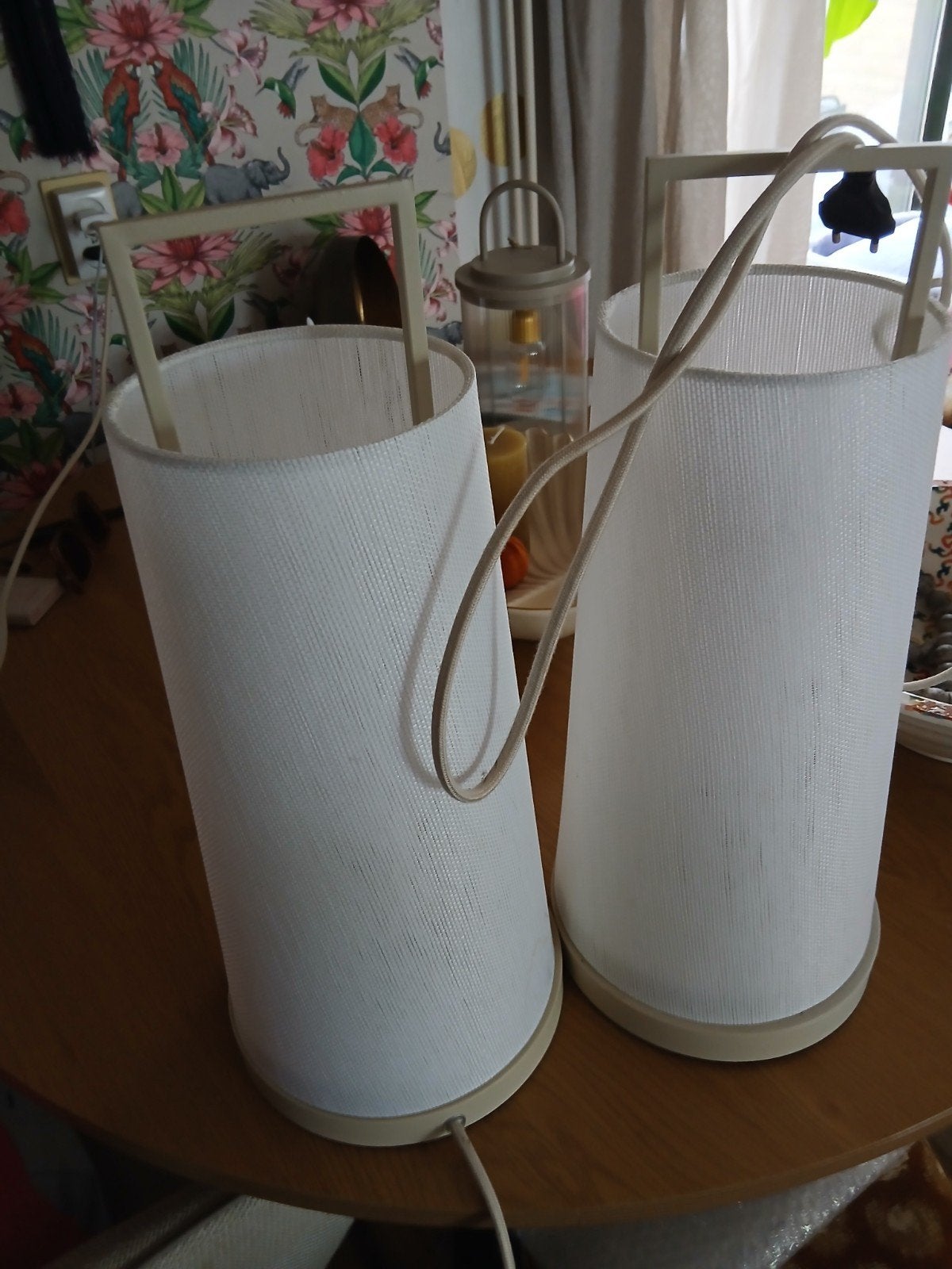 twee tafellampen, Beige, Ophalen, Gebruikt