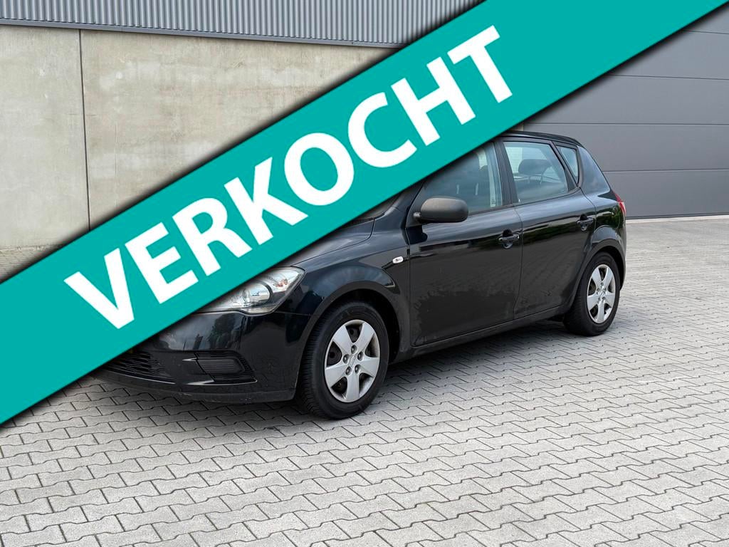 Kia Cee'd 1.4 CVVT X-tra NAP+5 DEURS+AIRCO+TREKHAAK, Euro 5, Stof, Gebruikt, Zwart