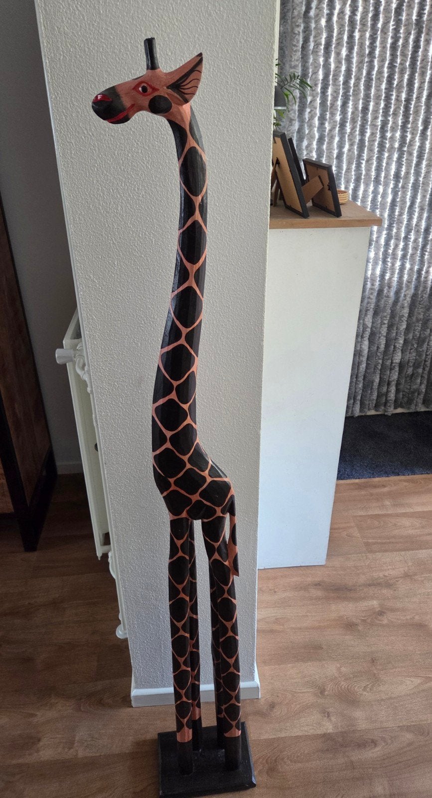Giraffe hout 1.50m nog geen jaar oud, Ophalen, Hout, 1 meter - 2 meter
