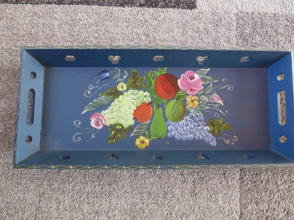 mooi geschilderd op hout 50/21,5 cm, Ophalen of Verzenden