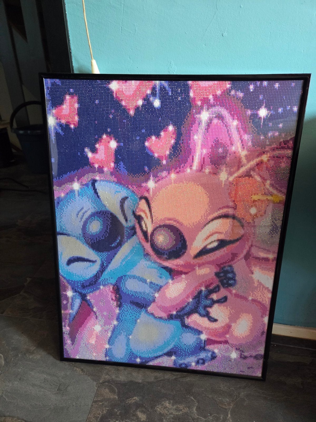 Diamond Painting Stitch & Angel - Lilo & Stitch, 50 – 75, Overige typen, Ophalen of Verzenden, Zo goed als nieuw