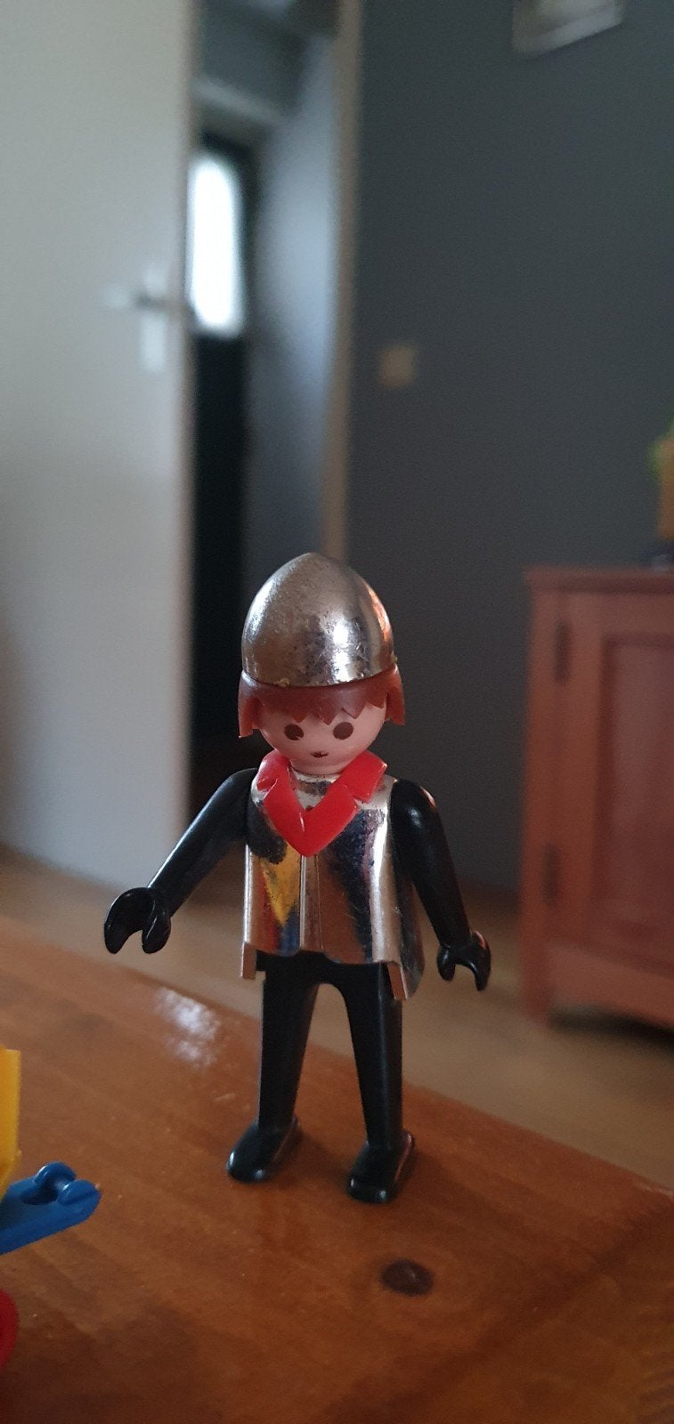 Playmobil ridder met zilveren harnas en helm, Gebruikt, Losse onderdelen, Ophalen of Verzenden, Knights