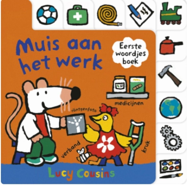Muis aan het werk - Lucy Cousins, Boeken, Ophalen of Verzenden, Zo goed als nieuw, Lucy Cousins, 3 tot 4 jaar