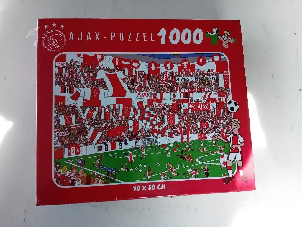 Ajax puzzel 1000 stukjes Nieuw!, Ophalen of Verzenden, 500 t/m 1500 stukjes, Nieuw