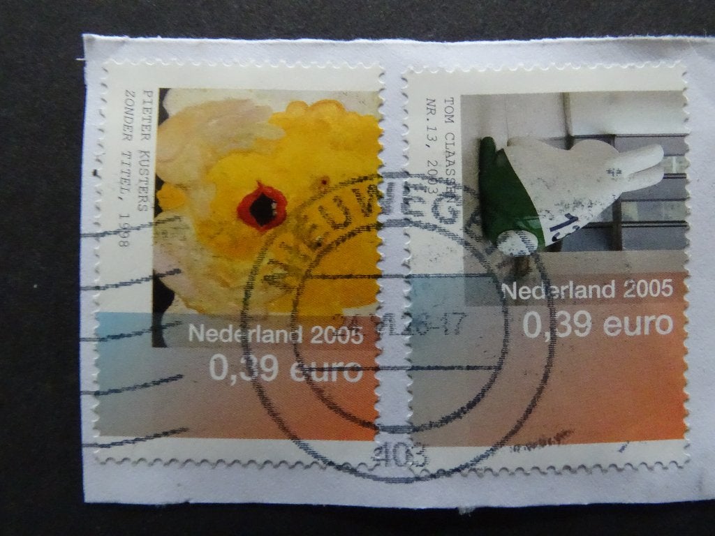Postzegels NL / Kunst / Tom Claassen / Pieter Kusters / 2005, Ophalen of Verzenden, Na 1940, Gestempeld