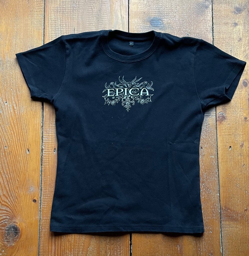 Vintage Epica "We Will Take You With Us" T-Shirt - L - A-287, Epica, Verzenden, Zwart, Onbekend