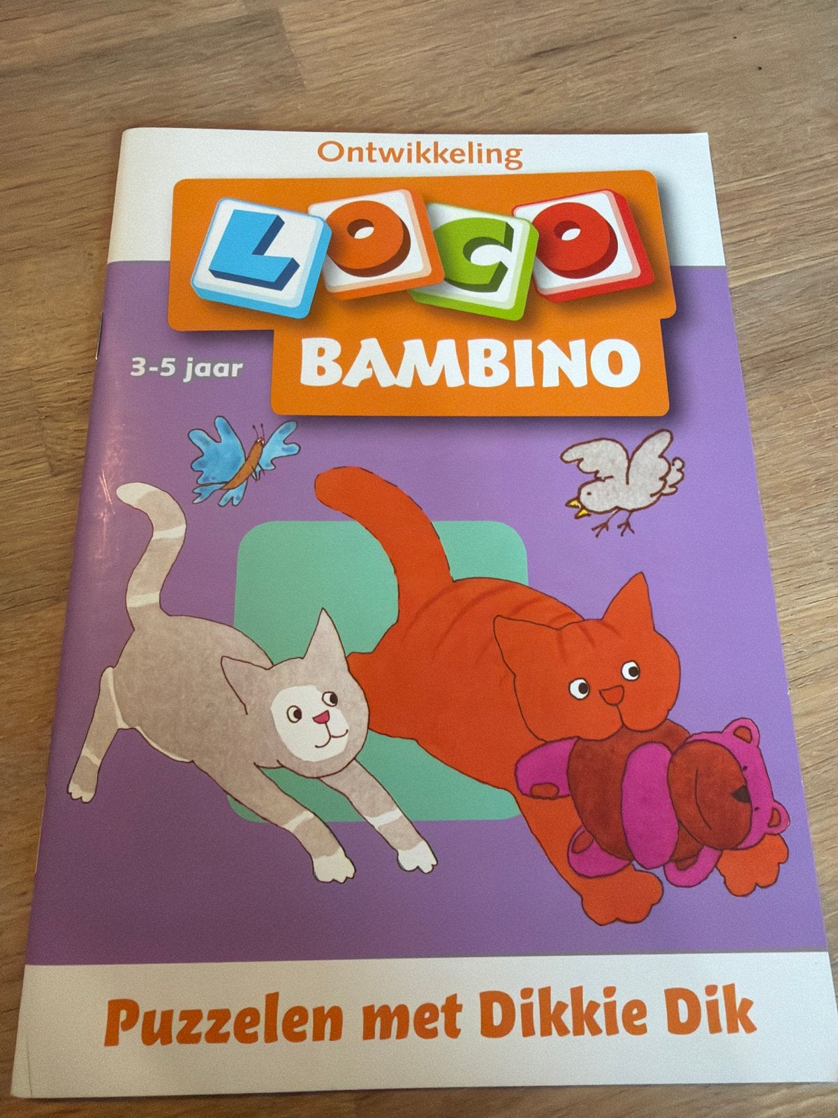 LOCO Bambino boekje 'Puzzelen met Dikkie Dik' (3-5 jaar), Ophalen of Verzenden, Zo goed als nieuw, 3 tot 4 jaar