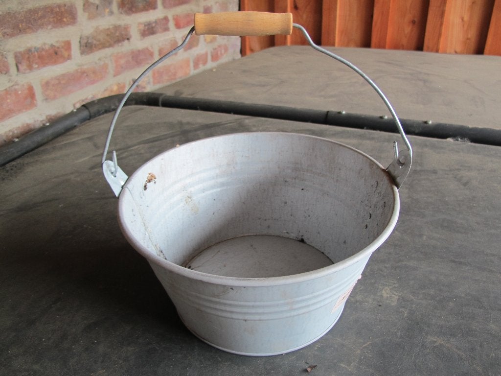 metalen deco emmertje, Gebruikt, Minder dan 30 cm, Minder dan 60 cm, Rond