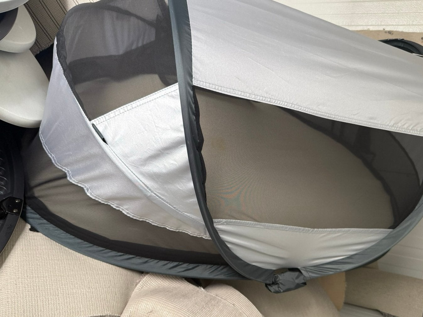Deryan Luxe Campingbedje Babybox, Kinderen en Baby's, Babywiegjes en Ledikanten, Ophalen, Zo goed als nieuw, Reisbedje