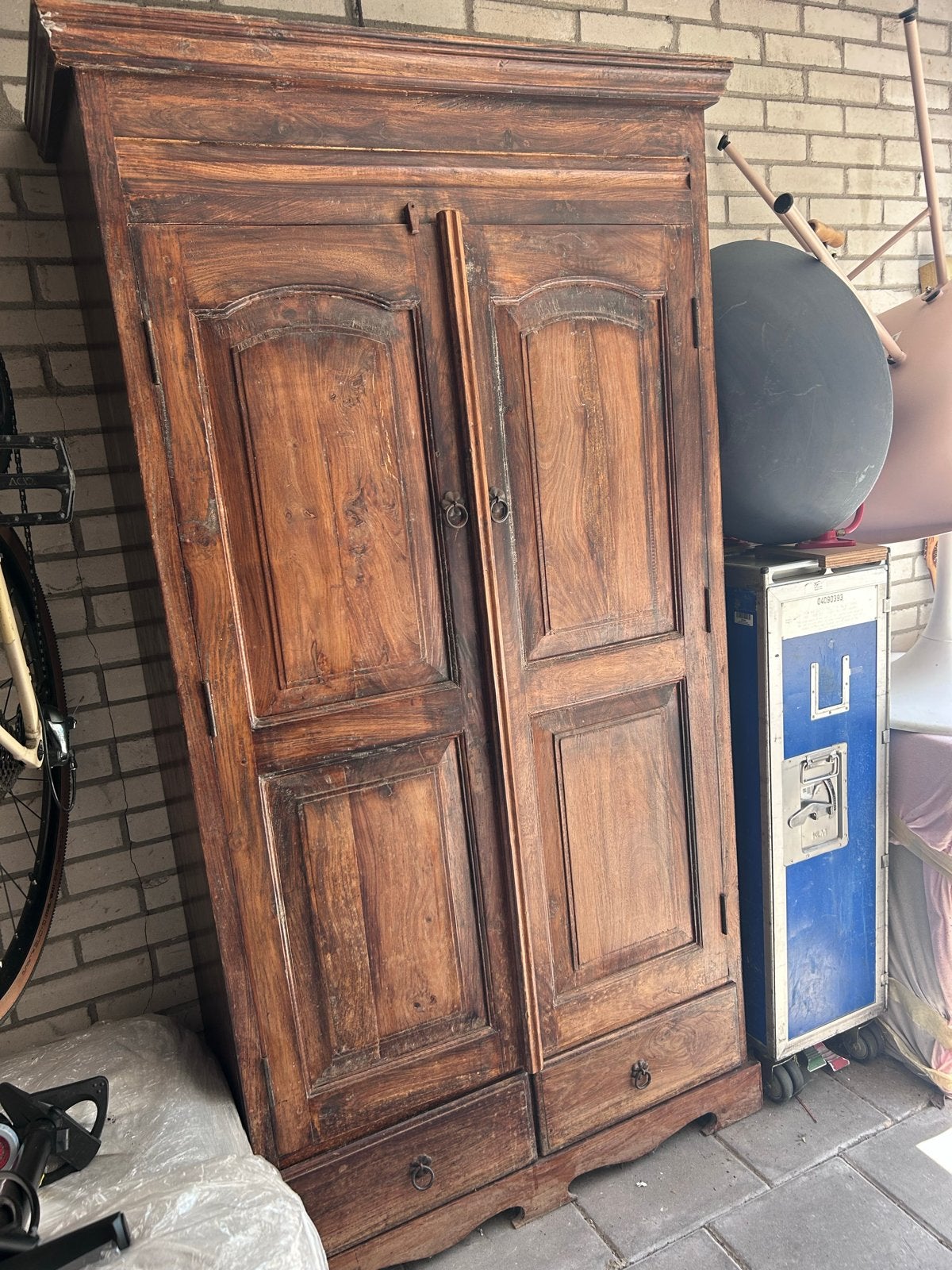 Antieke houten kast met lades, Antiek en Kunst, Antiek | Meubels | Kasten, Ophalen