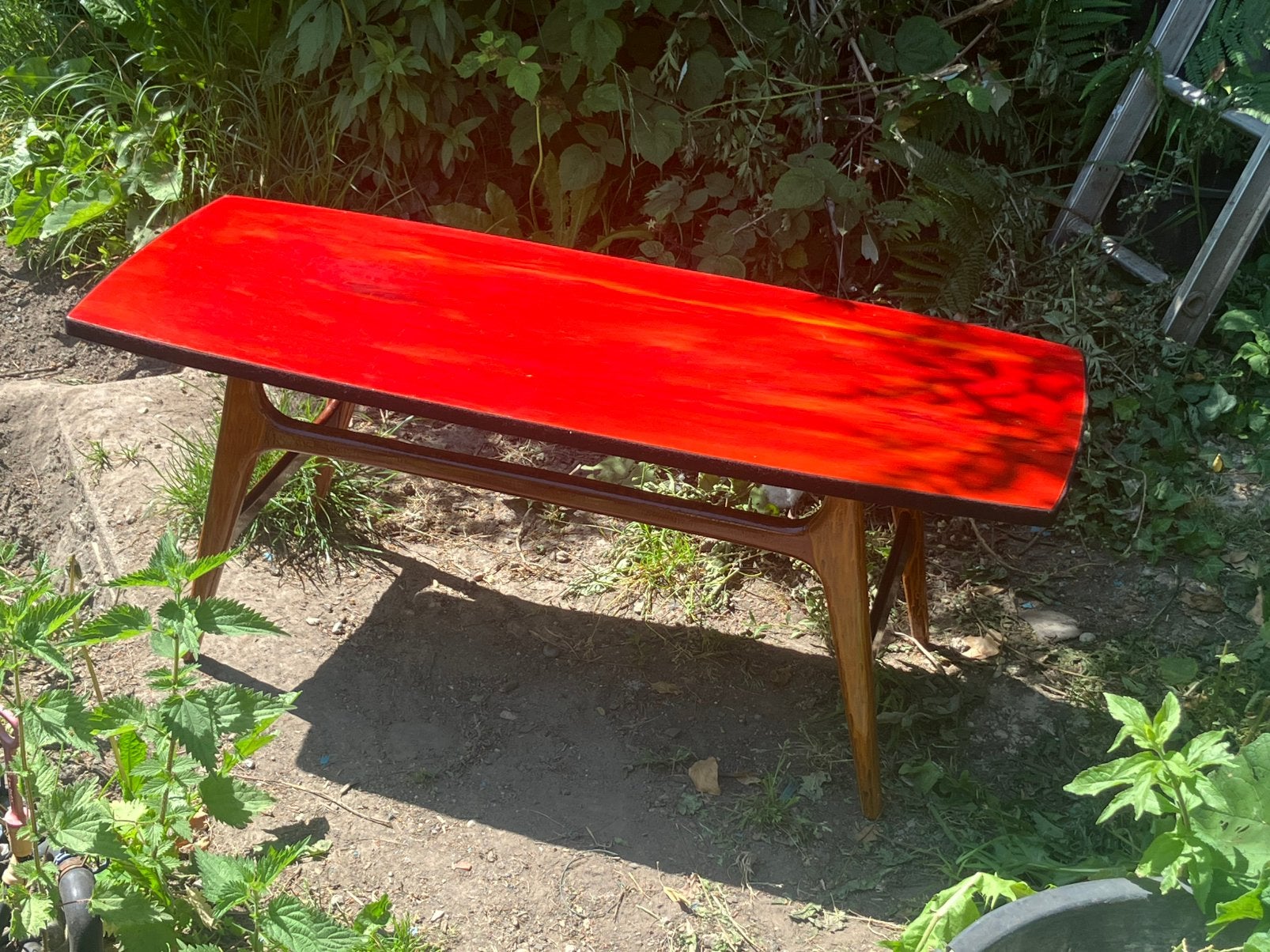 Wébé salontafel no 21 Louis van Teeffelen, Ophalen, 100 tot 150 cm, Teakhout, 50 tot 100 cm