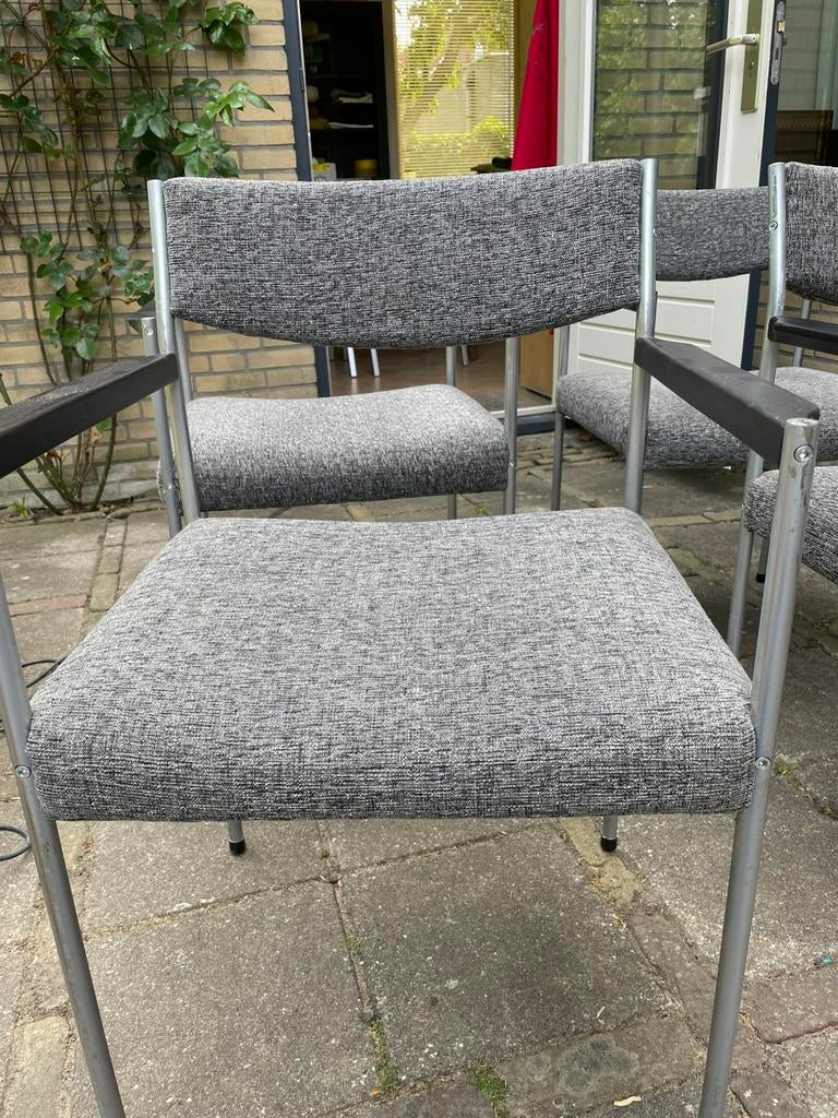 4 gijs van der sluis eetkamerstoelen, Huis en Inrichting, Stoelen, Gijs van der sluis, Gebruikt, Ophalen of Verzenden, Vier