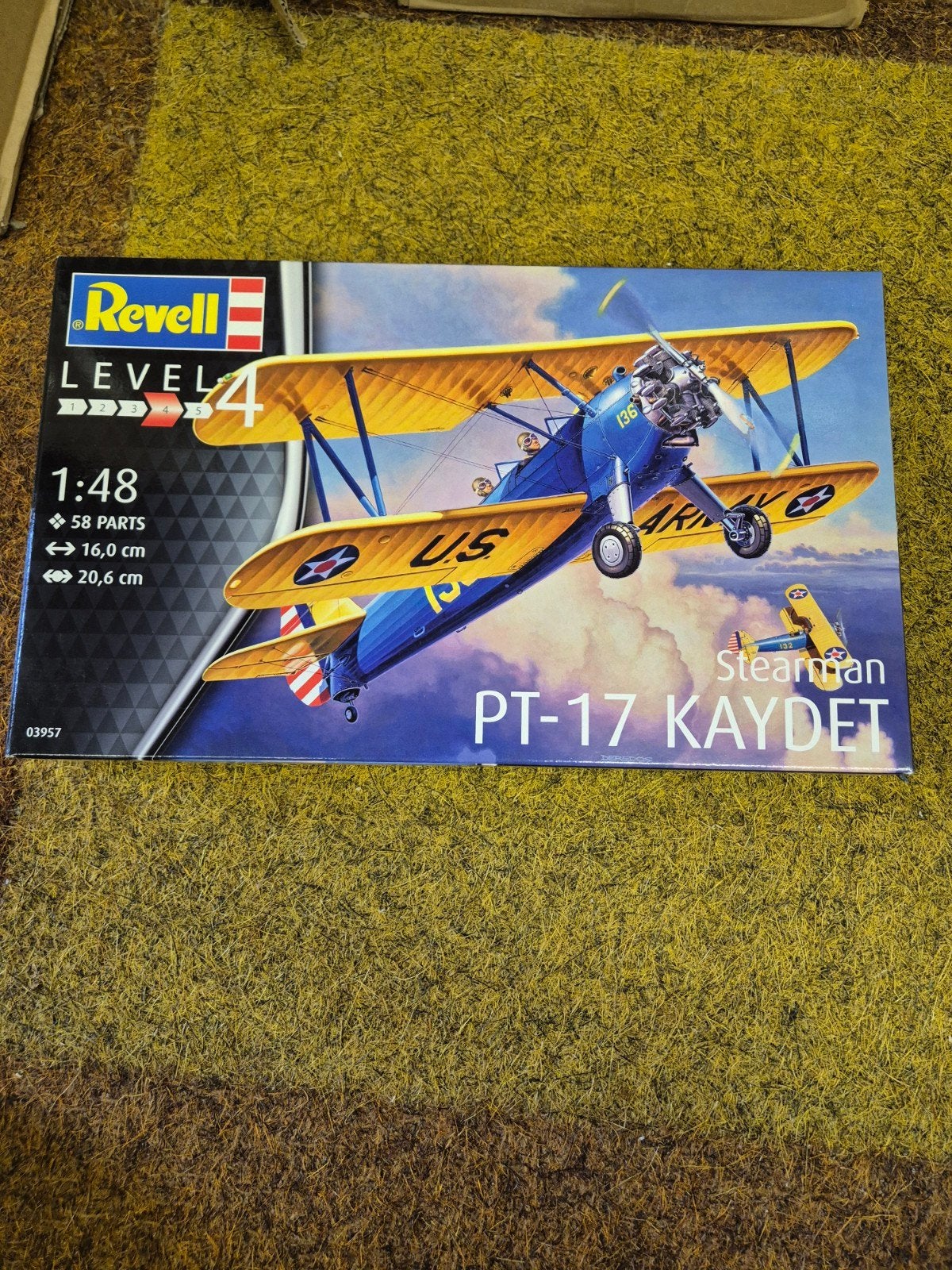 Revell 03957 Stearman PT-17 KAYDET, Hobby en Vrije tijd, Modelbouw | Vliegtuigen en Helikopters, Revell, Nieuw, Ophalen of Verzenden