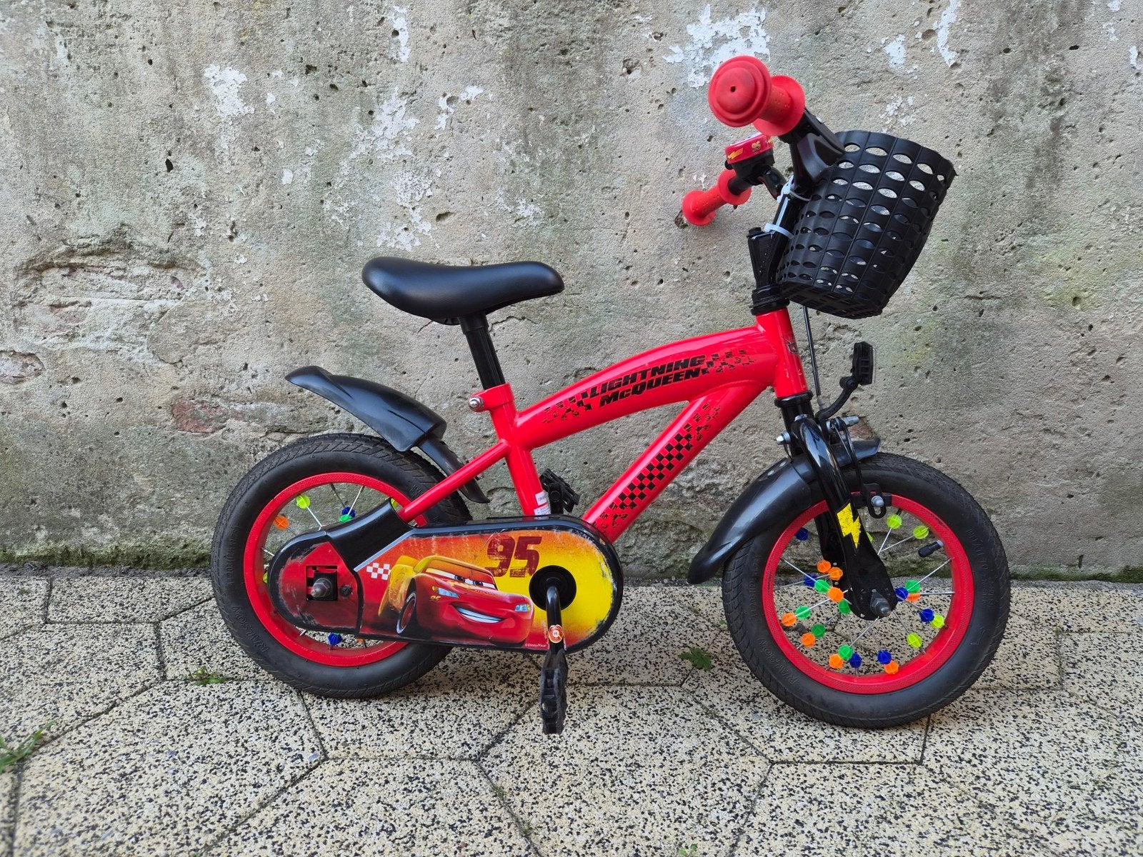 stoere cars fiets 12 inch, Ophalen, Terugtraprem, Zijwieltjes, Volare