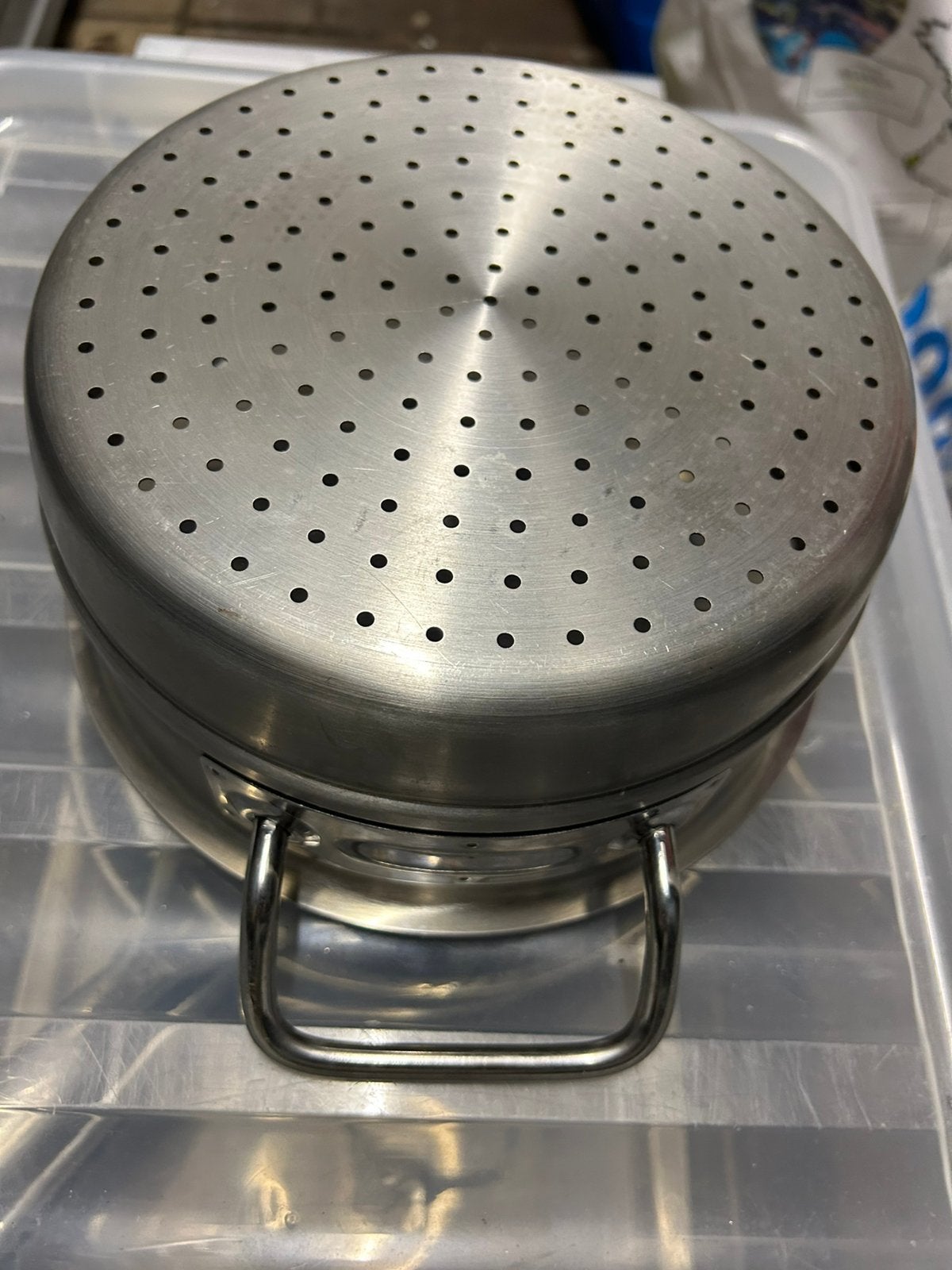 Professionele rvs 18/10 inzetpan 20 cm, Huis en Inrichting, Ophalen of Verzenden, Zo goed als nieuw, Rvs