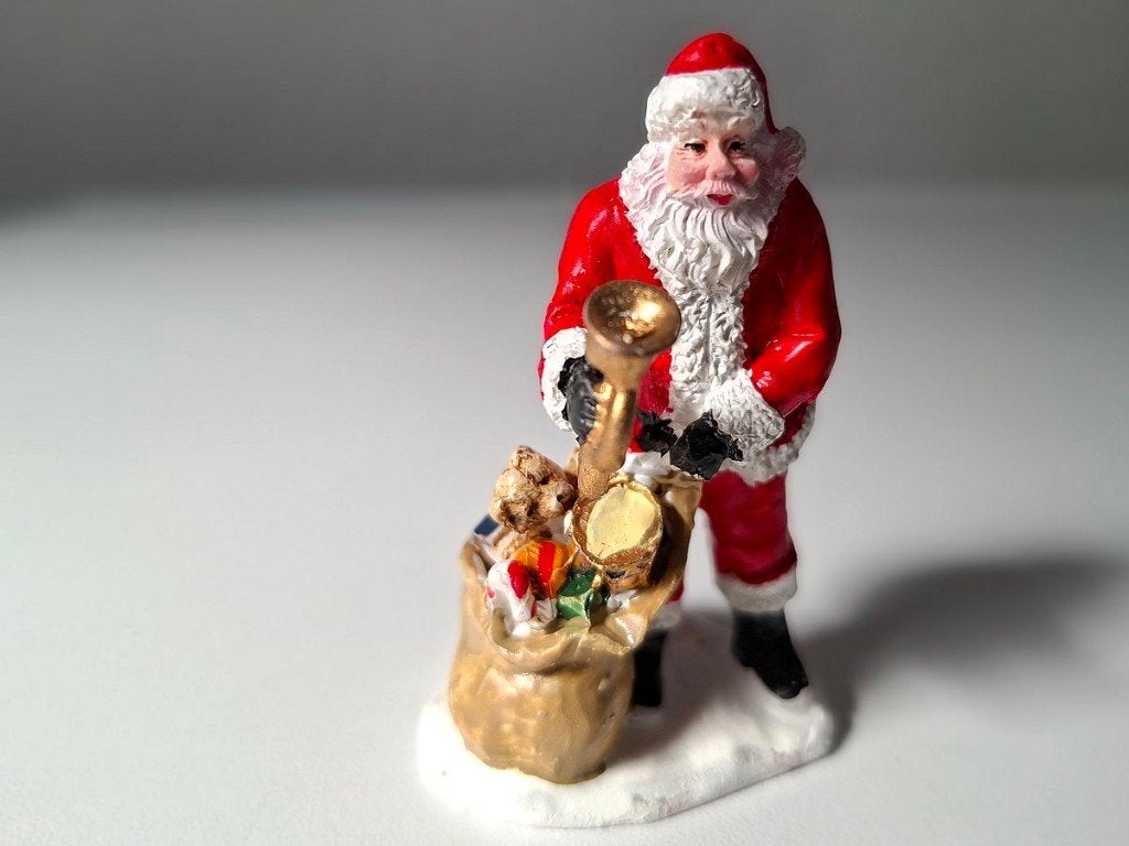Kerst Kerstman met cadeaus Kerstfiguren, Diversen, Ophalen, Gebruikt