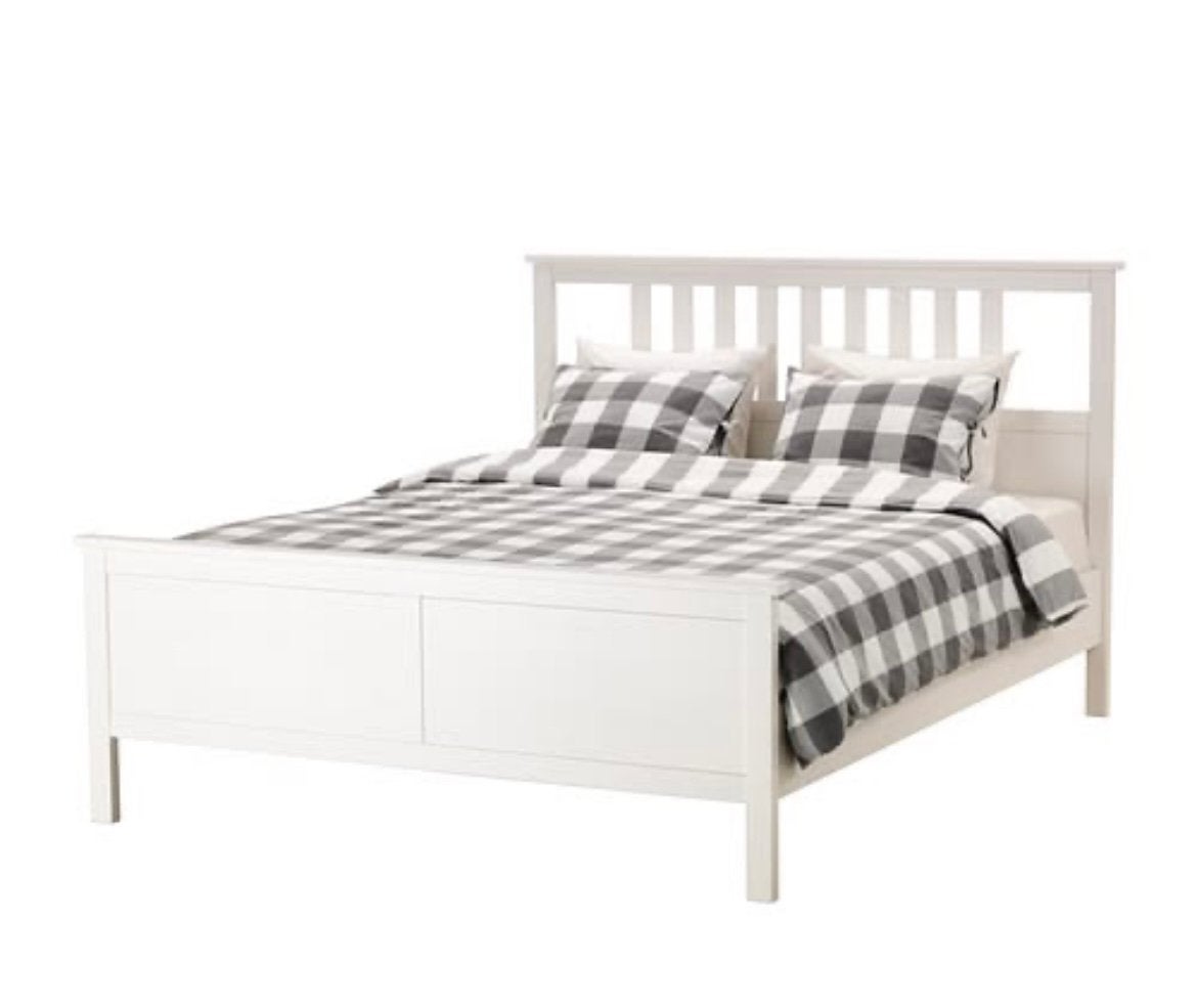 Bed Hemnes Ikea, Ophalen, Gebruikt, Wit, Tweepersoons