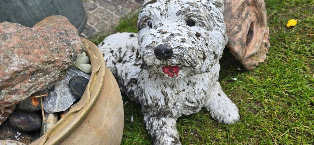 Beton 2 westie's hond, Tuin en Terras, Tuinbeelden, Ophalen