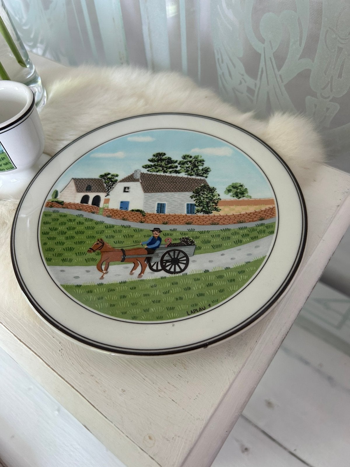 Villeroy&Boch Naïf 2x eierdoppen 1x onderzetter izgst, Ophalen, Zo goed als nieuw, Porselein, Bord of Schaal