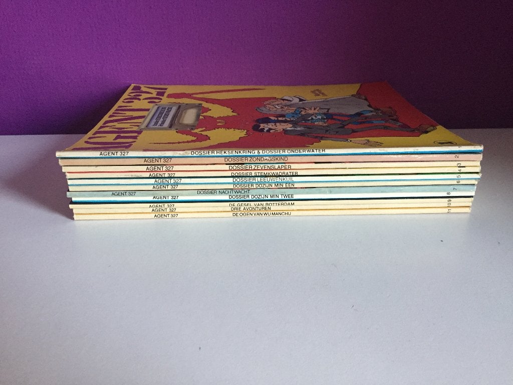 Agent 327 serie 1 t/m 20. Nummer 1 t/m 11 is Obreon uitg., Eén stripboek, Ophalen of Verzenden, Zo goed als nieuw