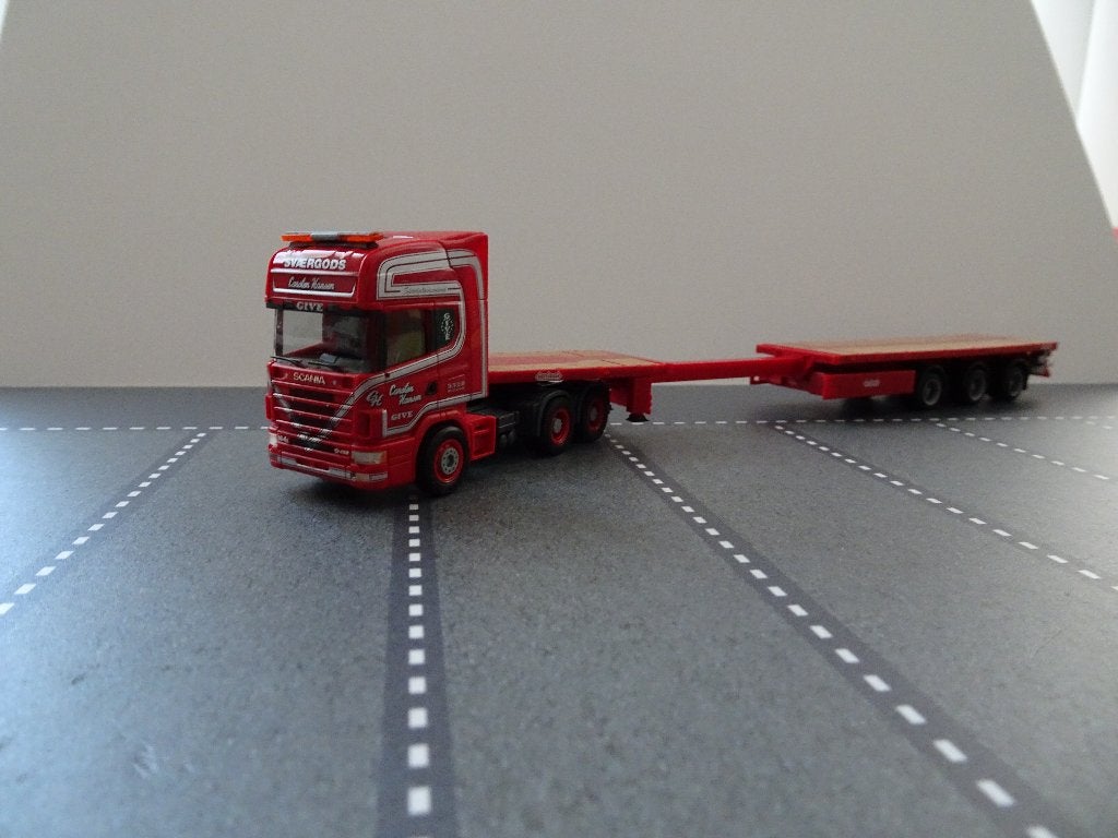 918 herpa scania 164l v8 carsten hansen nooteboom 1:87 truck, Ophalen of Verzenden, Zo goed als nieuw, Bus of Vrachtwagen, Herpa