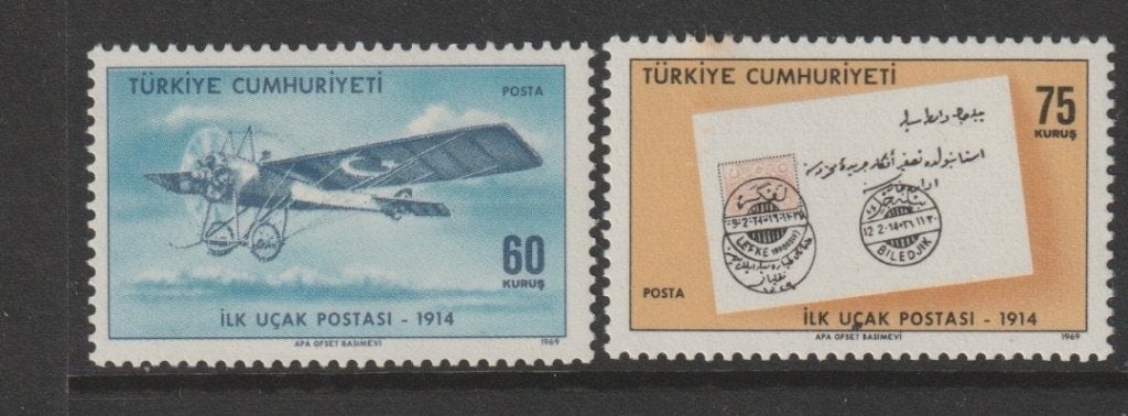 TSS Kavel 20272 Turkije Pf minr 2152-2153 luchtvaart, Ophalen, Overige landen, Postfris