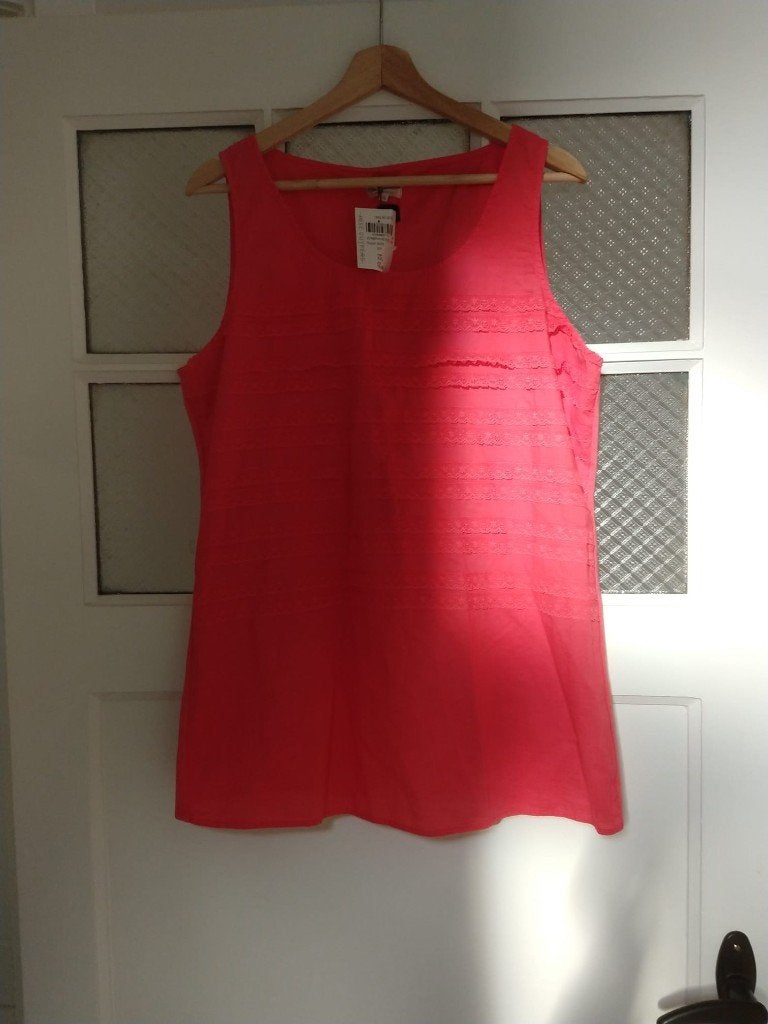 Josephine & Co, nieuw mouwloos rozerood blousje, XXL/44, Josephine & Co, Overige kleuren, Maat 42/44 (L), Nieuw