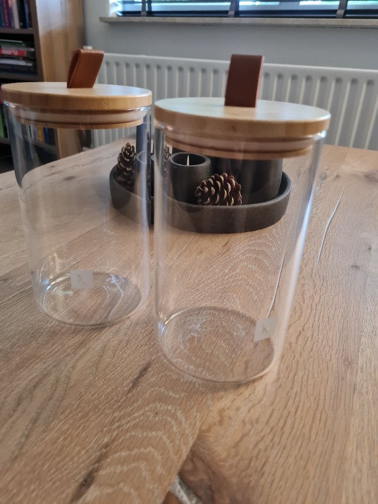 Nespresso glazen containers, Gebruikt, Verzenden, Nespresso, Capsulehouder