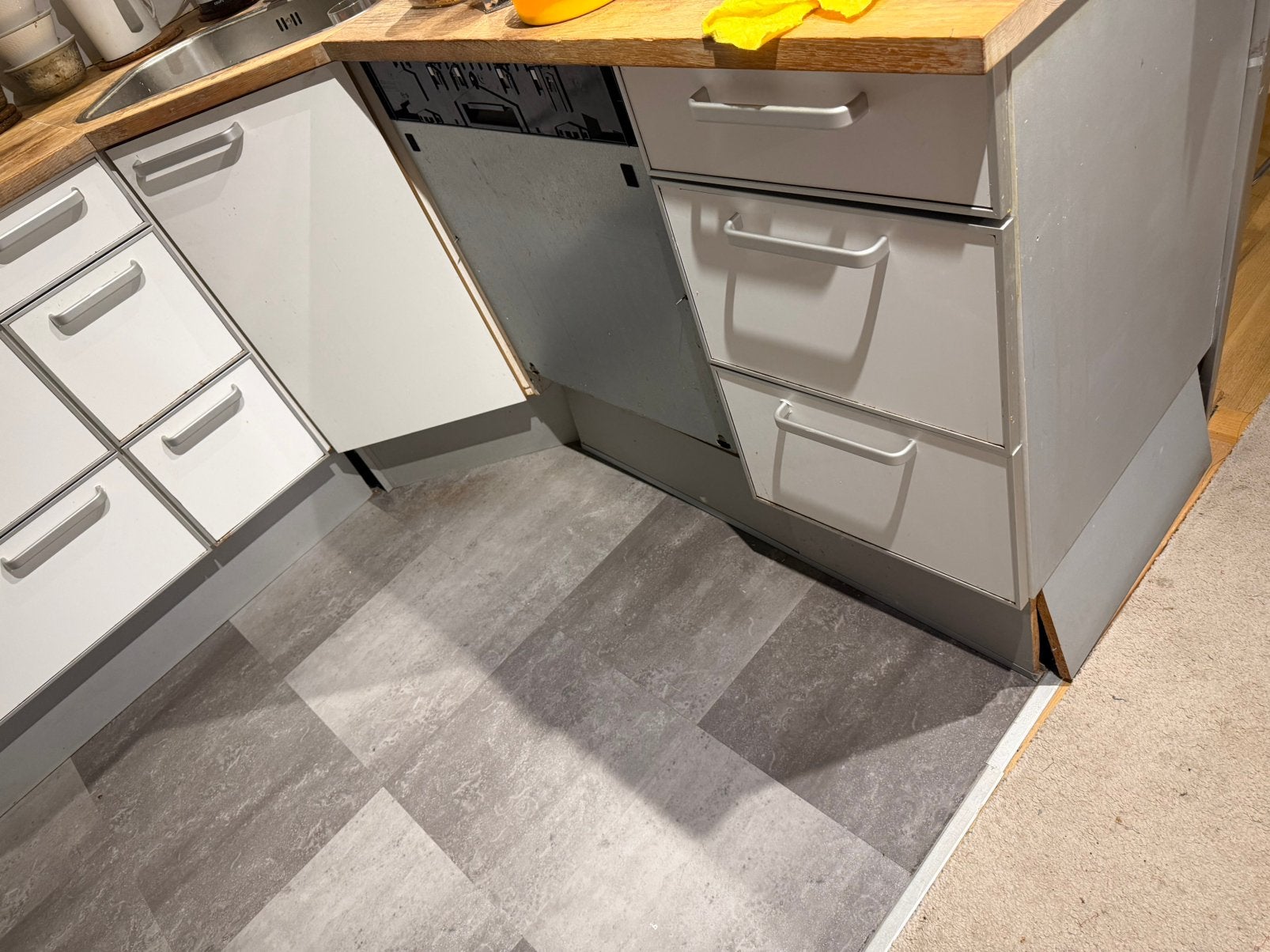 Kitchen sale, Ophalen of Verzenden, Gebruikt, Grijs, Enkelwandige keuken