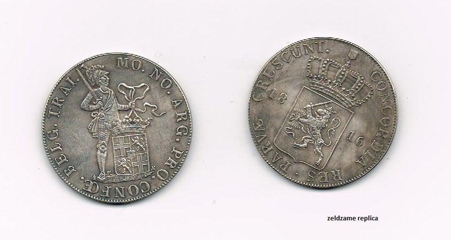 1816 Ducaat Utrecht als mooie replica vaste pr.€ 2,90, Postzegels en Munten, Verzenden, Vóór koninkrijk, Overige waardes